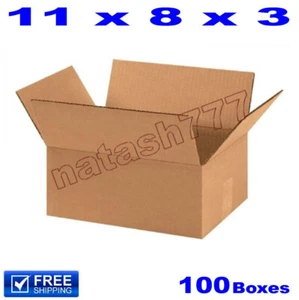 100 - 11x8x3 Cajas de Cartón 32-ECT Envío Correo Embalaje Cartón Corrugado - Imagen 1 de 1