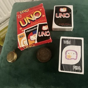 Vintage MATTEL BRAND HELLO KITTY UNO PLAYING CARDS-1976-1997 Sanrio Co UNUSED - Picture 1 of 9