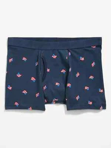 Calzoncillos boxer flexibles incorporados lavados suaves azul marino antiguo bandera de Estados Unidos azul nuevo con etiquetas - Imagen 1 de 7