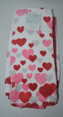 Juego de toallas de cocina Shabby Chic con patrón de corazones de San Valentín (3 toallas) Foto 1 de 3