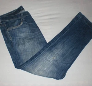 7 For All Mankind Jeans Mid Dark Wash Dylan Mens Waist 35 x 29 Made in USA - Picture 1 of 12