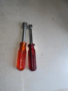2 Nutdrivers Xcelite HS 18 9/16" & Vaco S16 1/2" - Picture 1 of 9