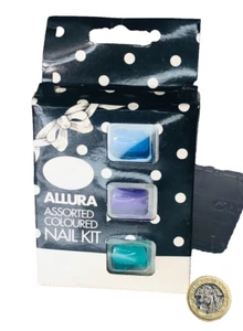 False Nail Kit 36 Pc Assorted Green Purple Blue New ncb - Picture 1 of 5