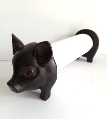 TOALLERO DE PAPEL Cerdo Rústico Granja de Campo Marrón Oscuro Decorativo 18.25" JY2210 Foto 1 de 4