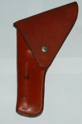 Vintage Bianchi Brown Left Handed Leather Flap Holster Stamped 16 22 - Image 1 of 4