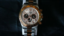 Men's Visage 18872 Two Tone Stainless Steel Chronograph wr5ATM 