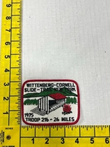 Boy Scouts of America Wittenberg Cornell Slide Trail NY 1975 Troop 216 BSA Patch - Picture 1 of 1