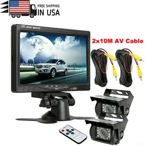 7'' Backup Camera System With Monitor Kit Back Parking Night Vision For Truck RV - Picture 1 of 12