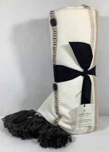 New Hearth & Hand With Magnolia Cotton Acrylic Throw Blanket 55 x80 Tassels - Picture 1 of 6