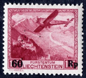 LIECHTENSTEIN 1935 AIR MAIL Sc. #C14 MINT NEVER HINGED - Picture 1 of 2