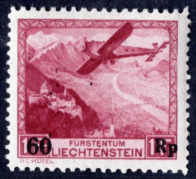 LIECHTENSTEIN 1935 AIR MAIL Sc. #C14 MINT NEVER HINGED - Image 1 of 2