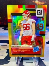 2022 George Karlaftis Panini Donruss Gold Holo Press Proof Rated Rookie #361