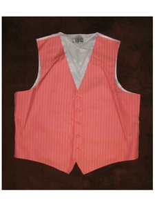 323 NWOT AFTER SIX Men's Geometric Pattern Peach Dress Vest Size XL 5 Buttons - Picture 1 of 12