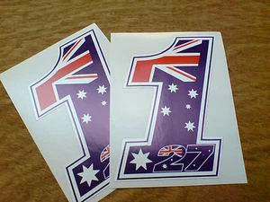 CASEY STONER 27 No. 1 Motorcycle Fairing Stickers 2 off 120mm - Picture 1 of 1