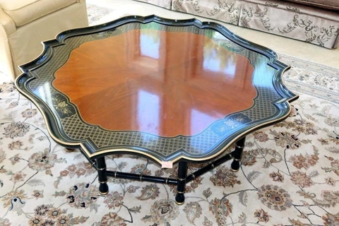 Kindel Masterworks Mahogany Large Antique Coffee Table with inlay 55969EC Cover