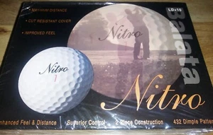 2 Dz BRAND NEW Nitro BALATA LD + 10 Golf Balls 24 NEW n BOX VINTAGE BALLS NR - Picture 1 of 4