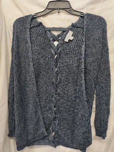 Girls Sweater, Cardigan, Brand Cloud Chaser, Size S (7), Blue & Metallic - Picture 1 of 6