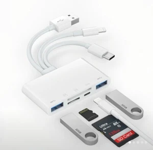 5-in-1 Universal Memory Card Reader - Fast Data Transfer, Plug and Play; t2 - Picture 1 of 6