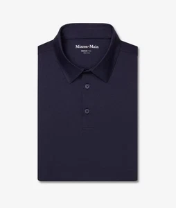 Mizzen Main X Large Versa Polo Solid Navy Blue Trim Fit New NWT - Picture 1 of 6