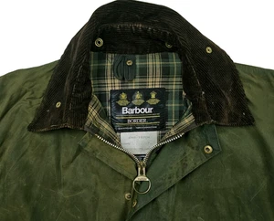 HOT VTG Men's BARBOUR @ A200 BORDER PARKA WAXED LINED OLIVE COAT Jacket C42 or L - Picture 1 of 20