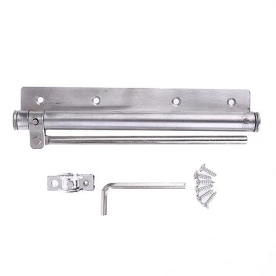 Single Spring Strength Adjustable Stainless Steel Automatic Door Closer for Home - Image 1 of 4