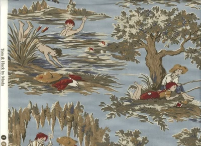 BTHY Tom & Huck Moda OOP Rare Reproduction Huckelberry Finn 18x43 - Image 1 of 4