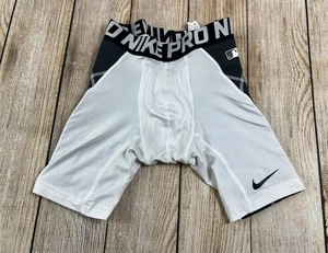 Nike Pro Boys Hyperstrong White Compression Sliding Baseball Shorts Small - Picture 1 of 7