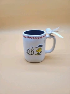 Peanuts New Rae Dunn 2025 Snoopy & Woodstock Baseball Coffee Mug  - Picture 1 of 11
