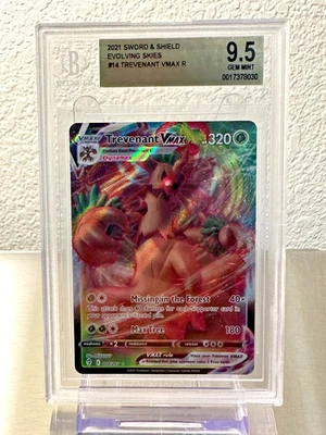 2021 POKEMON SWORD & SHIELD EVOLVING SKIES R #14 TREVENANT VMAX BGS 9.5 - Image 1 of 3