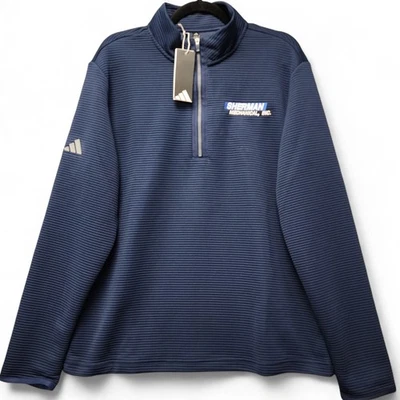 Pullover de golf Adidas otomano 1/4 cremallera para hombre grande azul logotipo de Sherman LEER NUEVO con etiqueta Foto 1 de 4
