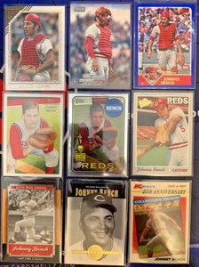 Johnny Bench Lot (9) - Includes Inserts - Picture 1 of 2