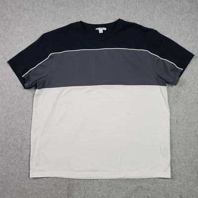 Camisa Reiss Para Hombre Grande Azul Gris Blanco Bloque de Color Algodón Egipcio Informal Foto 1 de 4