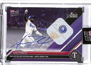 2023 TOPPS NOW MLB WORLD SERIES #1052D ADOLIS GARCIA - 9/25 AUTOGRAPH RELIC! - Picture 1 of 2
