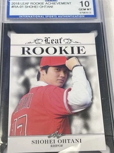 2018 LEAF RC ACHIEVEMENT #RA-01 SHOHEI OHTANI ROOKIE - ISA 10 Babe Ruth Of Japan - Picture 1 of 2