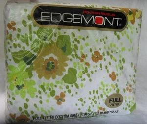 Vintage Multicolor Floral Edgemont Spannbetttuch USA Poly Baumwolle Cannon Mill Neu aus altem Lagerbestand - Bild 1 von 8