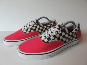 Vans Herren Era Checkerboard Turnschuhe Pink Schwarz Größe 10,5 W/12 Herren Skateboarding - Bild 1 von 9