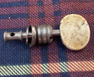 Single Vintage Favilla Ukulele Friction Tuner, White Button Tuning Machine - Picture 1 of 3
