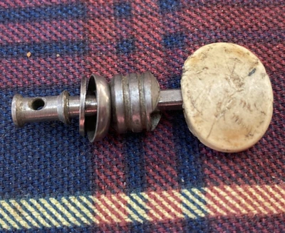 Single Vintage Favilla Ukulele Friction Tuner, White Button Tuning Machine - Image 1 of 3