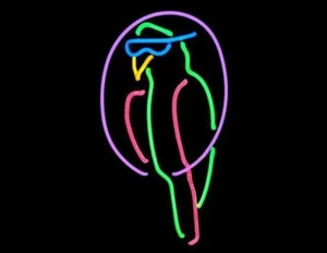 14"x7" Parrot Wear Glasses Neon Sign Light Home Room Wall Hanging Artwork Gift - Picture 1 of 1