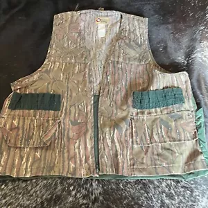VTG Sports Afield Hunting Zip Vest Realtree Camo Nylon Game Bag Men's XL - Picture 1 of 4