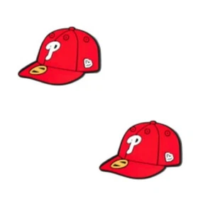 MLB Philadelphia Phillies Baseball Team For Crocs Shoe Charms Jibbitz - 2 Pieces - Picture 1 of 1