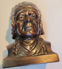Vintage Bronze Indian Chief Bank Western Montana Building and Loan Missoula