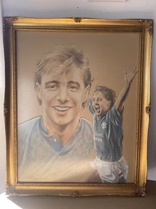 Original Tommy Heyburn 1988 Ally McCoist Artwork Rangers FC - Very Rare - Framed - Picture 1 of 6