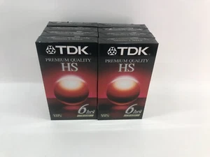 tdk premium quality 6 hours hs vhs t120 lot of 8 - Picture 1 of 5