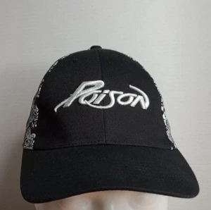 Poison - The Band- Fitted Hat. Black And White. Sculls. Embroidered. 🔥 - Picture 1 of 11