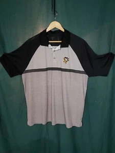 Pittsburgh Penguins Antigua NHL Hockey Polo Short Sleeve Shirt XL - Picture 1 of 9