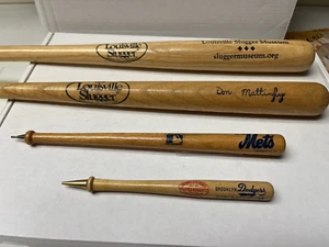 RARO Lote De Colección de 4 Mini Louisville Slugger H & B Bat Collection Dodgers Mets! - Imagen 1 de 6