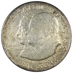 1923-S Monroe Commemorative Half Dollar AU+ Details Cleaned A1535 - Picture 1 of 2