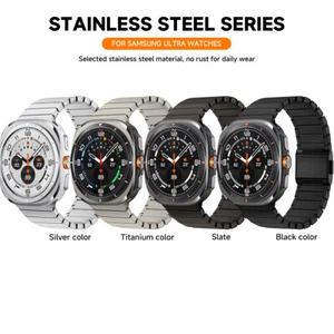 Stainless Steel Band Norman Buckle for Galaxy Watch Ultra 47mm Metal Wristband - Picture 1 of 19