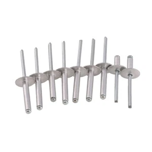 Extra Large Flange Head Pop Rivets 5mm Aluminium Dome Head Open Blind Rivets - Picture 1 of 6
